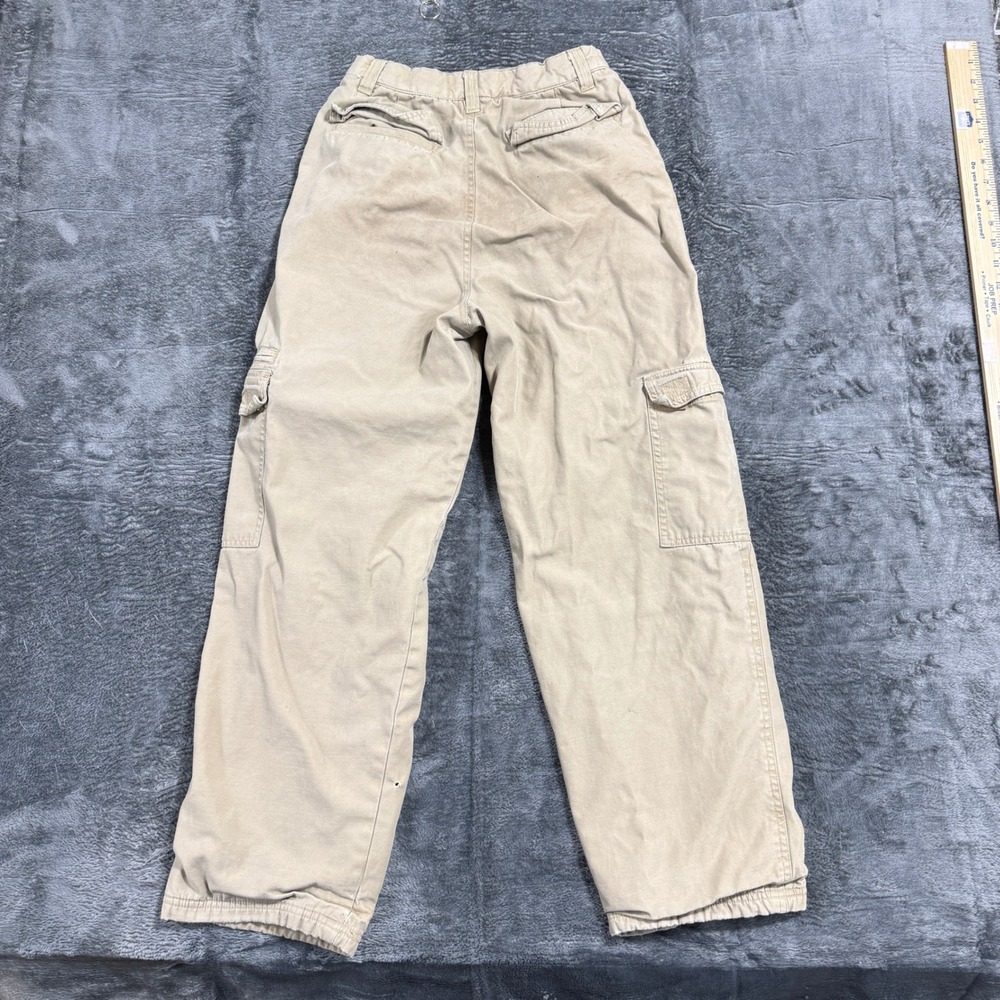 Faded Glory Cargo Pants‎ Boys 14 Barley Tan Fleece Lined - Picture 7 of 12